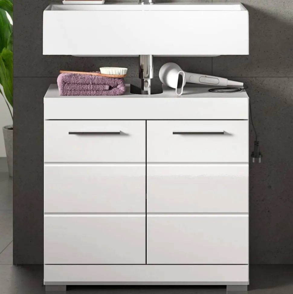 Badezimmer Unterbeckenschrank in Weiß - Henriette