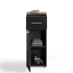 Badezimmer Unterschrank in Schwarz hochglänzend - Culina