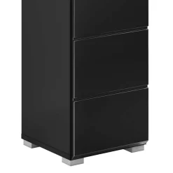 Badezimmer Unterschrank in Schwarz hochglänzend - Culina