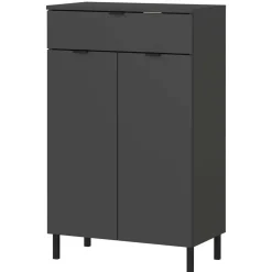 Badezimmer Vertiko in Dunkelgrau - Quado