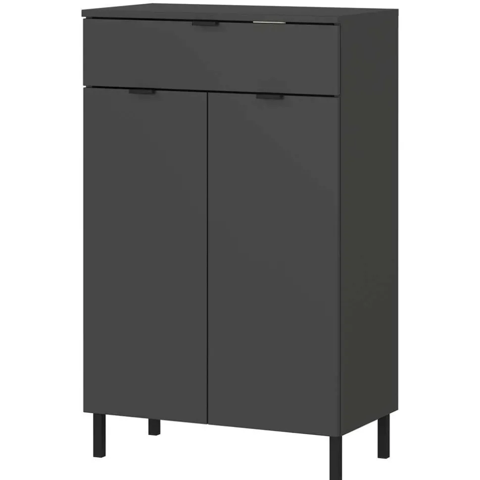 Badezimmer Vertiko in Dunkelgrau - Quado