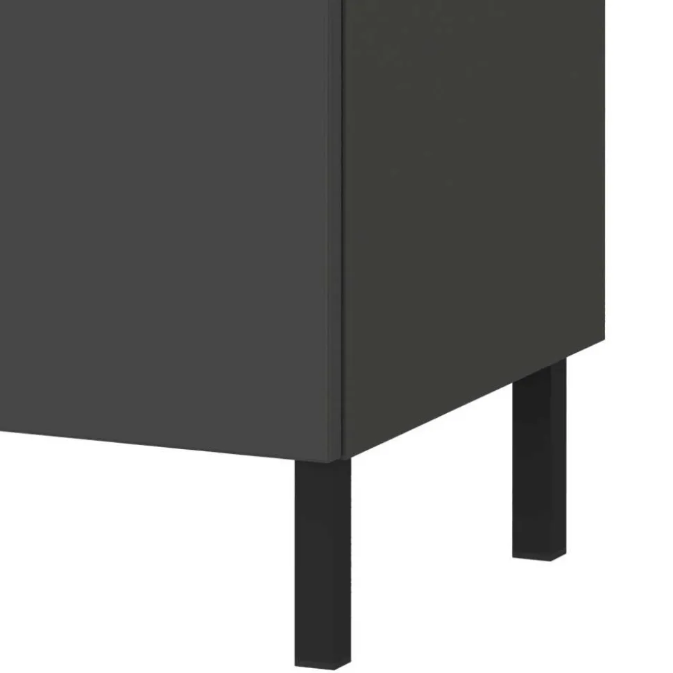 Badezimmer Vertiko in Dunkelgrau - Quado