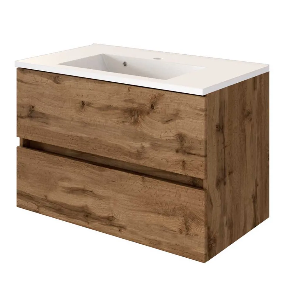 Badezimmer Waschplatz in Holz Optik - Iliam