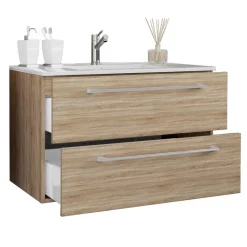 Badezimmer Waschplatz Set mit LED - Caleena (zweiteilig)