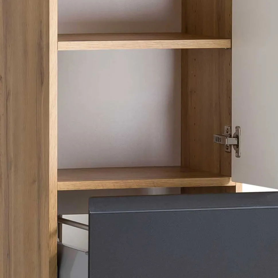 Badezimmer Waschplatz und Hochschrank - Jambi II (dreiteilig)