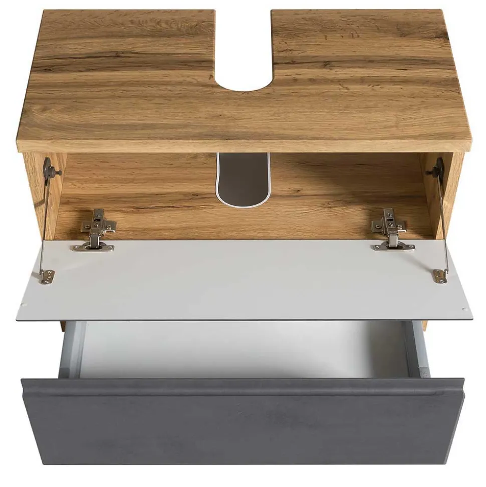 Badezimmer Waschplatz und Hochschrank - Jambi II (dreiteilig)