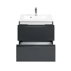 Badezimmer Waschtisch Blaxin in Anthrazit Hochglanz