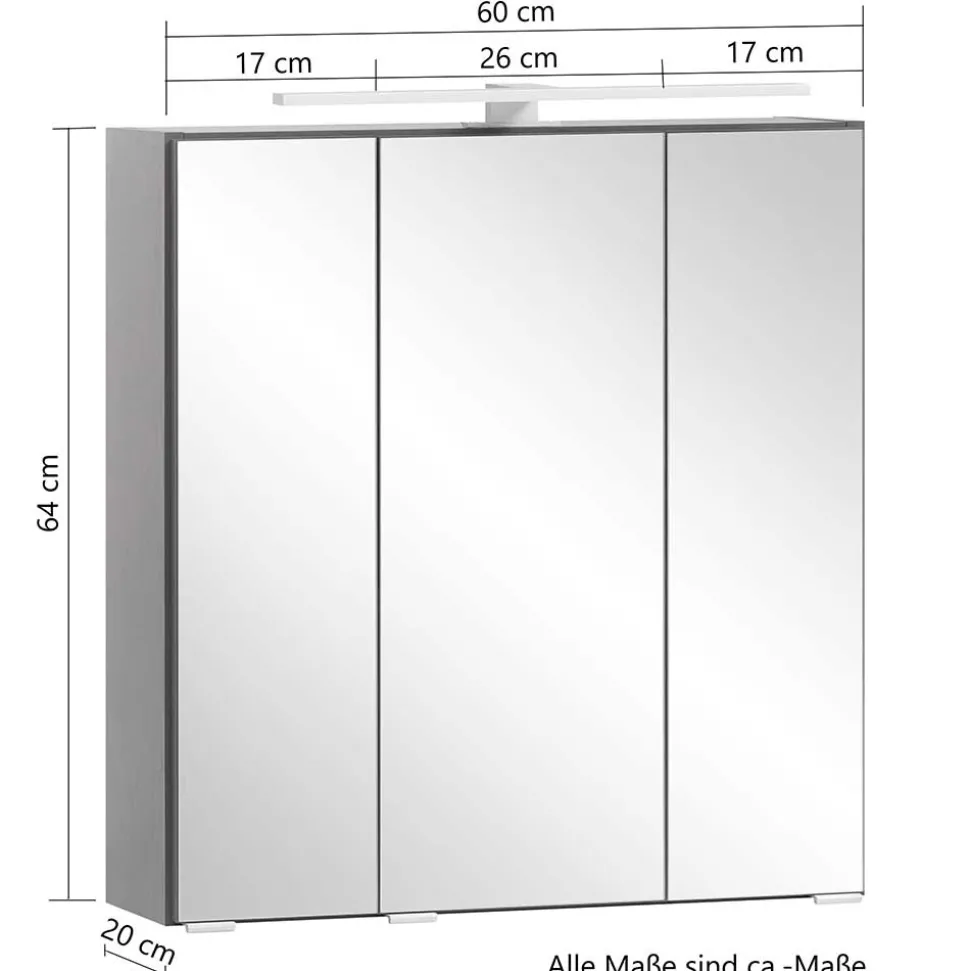 Badezimmerblock Schrank Set - Agiruan (vierteilig)