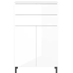 Badezimmer-Kommode in Weiß Hochglanz - Loeesa