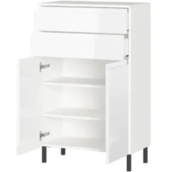 Badezimmer-Kommode in Weiß Hochglanz - Loeesa