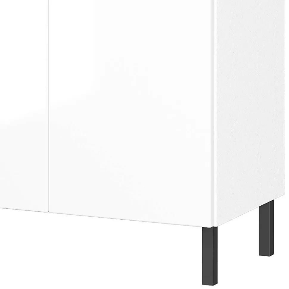 Badezimmer-Kommode in Weiß Hochglanz - Loeesa