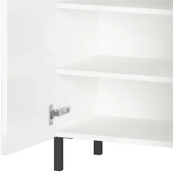 Badezimmer-Kommode in Weiß Hochglanz - Loeesa