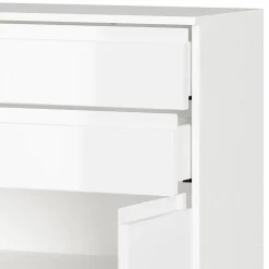 Badezimmer-Kommode in Weiß Hochglanz - Loeesa