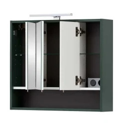 Badezimmermöbel in Dunkelgrün & Gold - Aqua (dreiteilig)