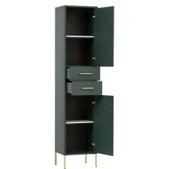 Badezimmermöbel in Dunkelgrün & Gold - Aqua (dreiteilig)