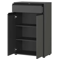 Badezimmermöbel Kombi in Dunkelgrau - Rufu (fünfteilig)