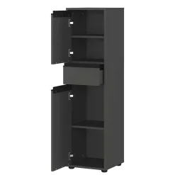 Badezimmermöbel Kombi in Dunkelgrau - Rufu (fünfteilig)