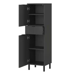 Badezimmermöbel-Set in Dunkelgrau - Quado (dreiteilig)