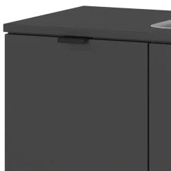 Badezimmermöbel-Set in Dunkelgrau - Quado (dreiteilig)