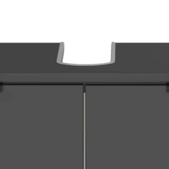 Badezimmermöbel-Set in Dunkelgrau - Quado (dreiteilig)