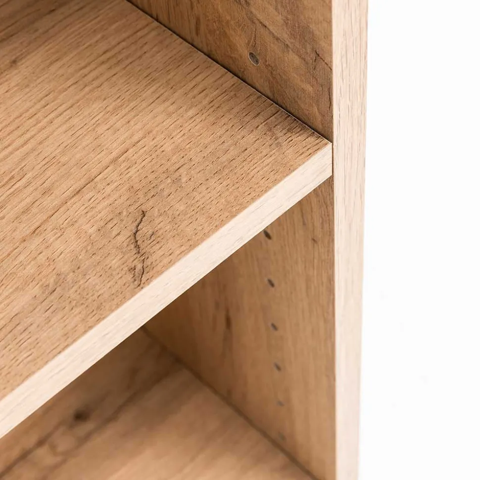 Badezimmerregal in Holzoptik Wildeiche - 3 Fächer - Tofias