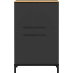 Badezimmerschrank mit 4 Türen in Dunkelgrau - Lucrino