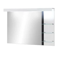 Badezimmerspiegel mit LED & 3 Ablageböden - Ingmesan