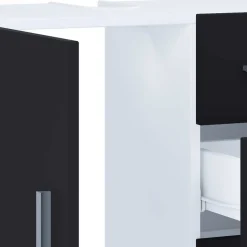 Badkommode fürs Waschbecken in Schwarz Weiß - Musone