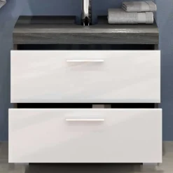 Badmöbel Hochschrank & Beckenschrank & Spiegel - Nancys (dreiteilig)