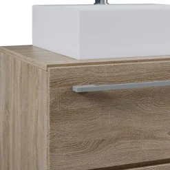 Badmöbel in Holzoptik Sonoma-Eiche - Caleena (dreiteilig)