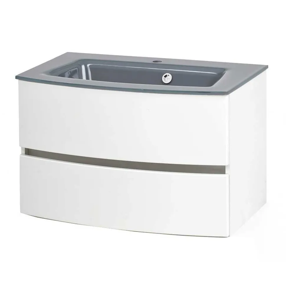 Badmöbel in Weiß Kombination - Mesciria (dreiteilig)