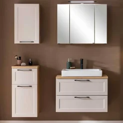 Badmöbel inklusive Aufsatzbecken Set - Trioto (vierteilig)