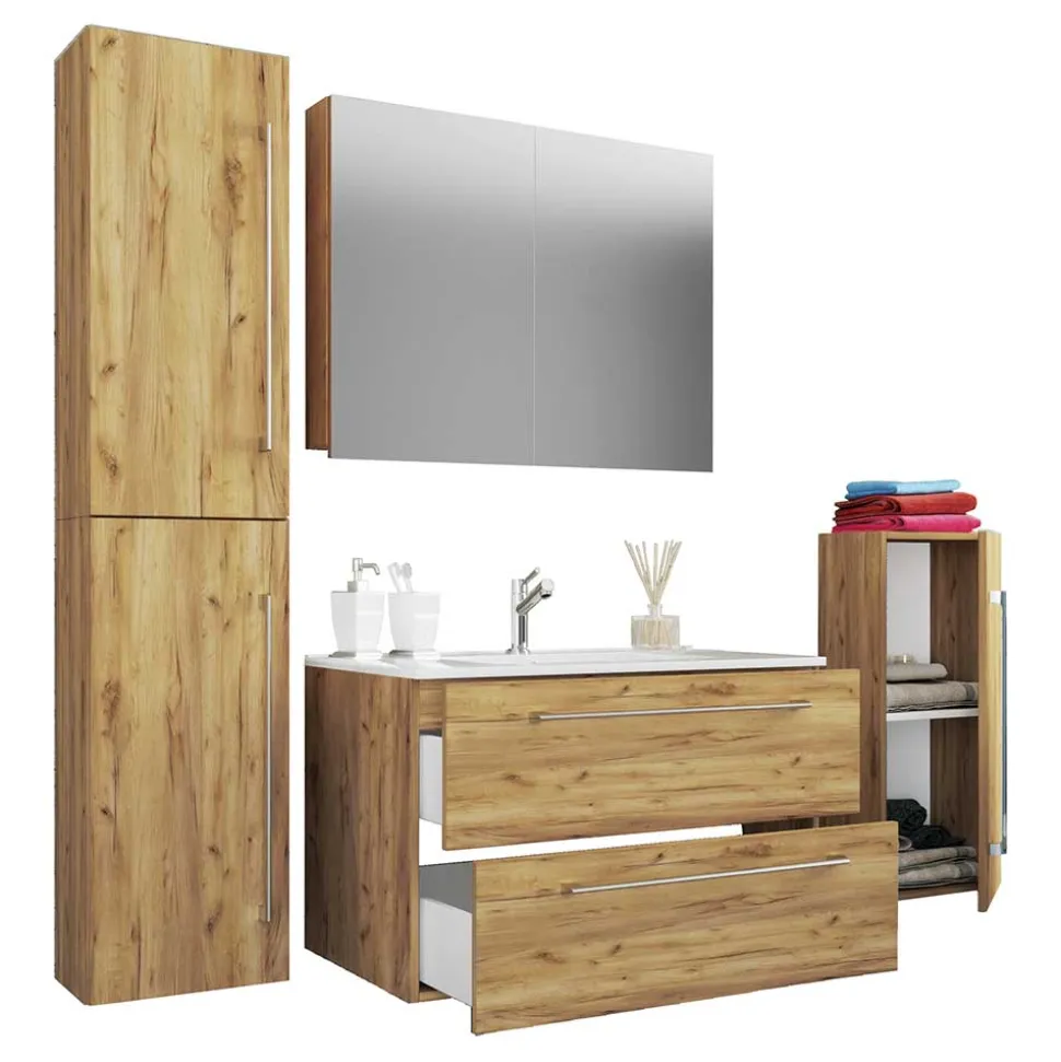 Badmöbel Kombination - Wandmontage - Karin (vierteilig)