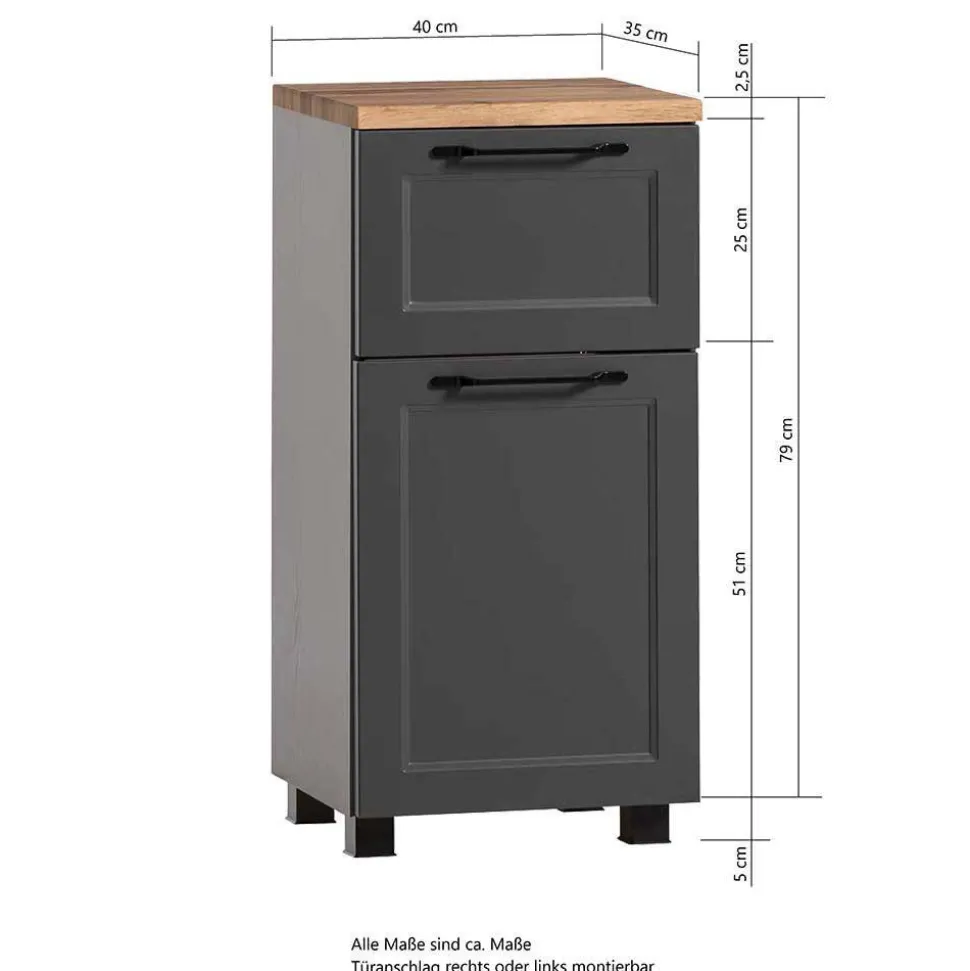 Badmöbel Kombination zweifarbig - Novelya (fünfteilig)