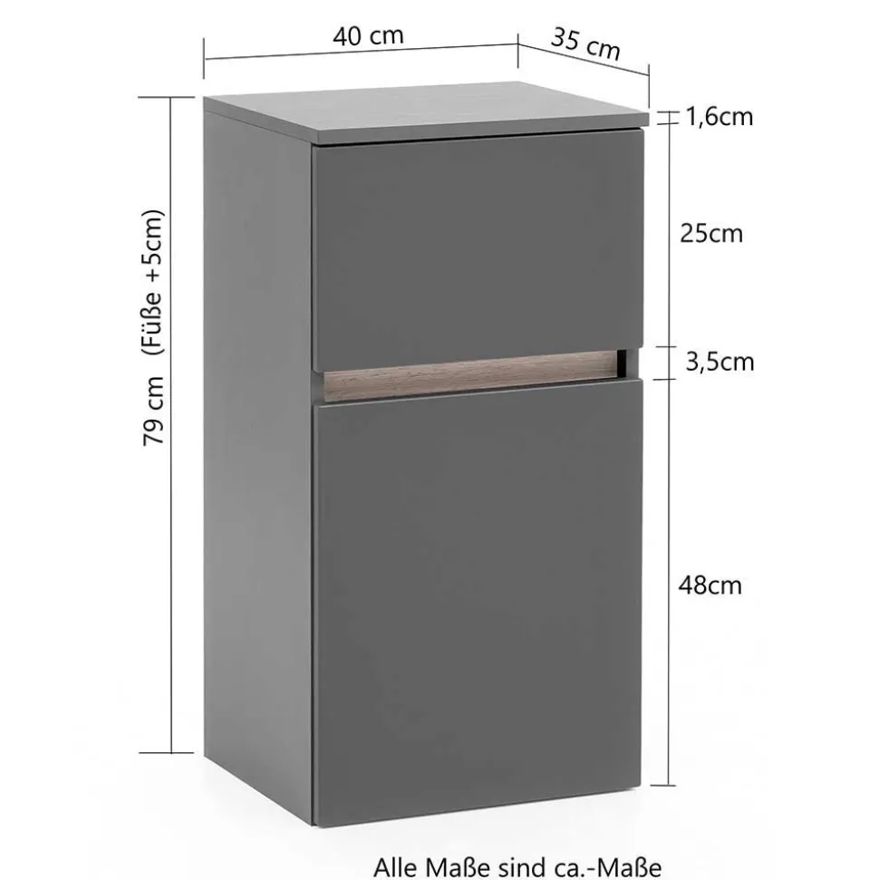 Badmöbel Komplettset in Touchwood - Drumias (fünfteilig)