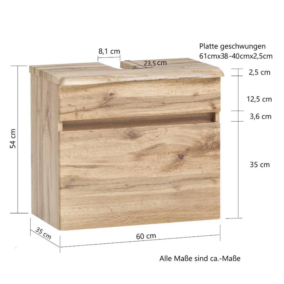 Badmöbel Komplettset in Touchwood - Drumias (fünfteilig)
