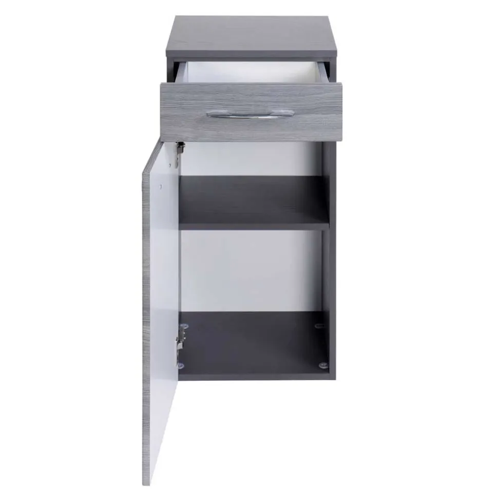 Badmöbel Set Darina in Eiche Grau (vierteilig)