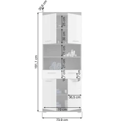 Badmöbel Set mit hohen Schränken - Nancys (vierteilig)