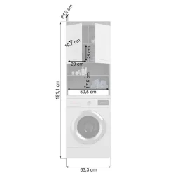 Badmöbel Set mit Waschmaschinenschrank - Nancys (vierteilig)