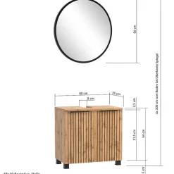 Badmöbel-Kombination modern zweifarbig - Crystoga (dreiteilig)