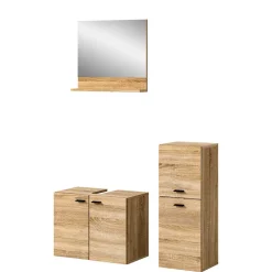 Badmöbel-Set in Sonoma-Eiche - Hoxtona (dreiteilig)