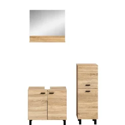 Badmöbel-Set in Sonoma-Eiche - Hoxtona (dreiteilig)