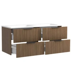 Badmöbel-Set mit zwei Becken modern - Ucaida (vierteilig)