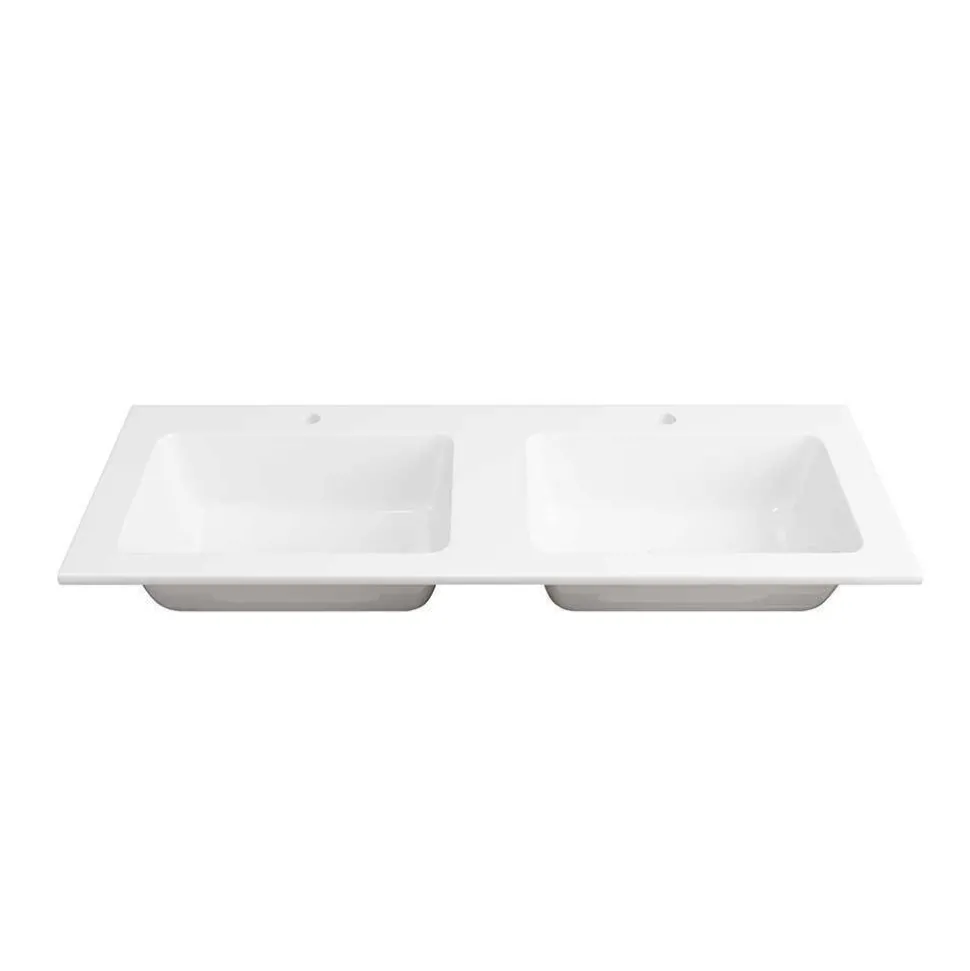 Badmöbel-Set mit zwei Becken modern - Ucaida (vierteilig)