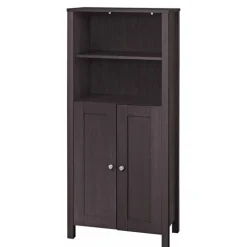 Badschrank in Holzoptik Dunkelbraun - Lucan