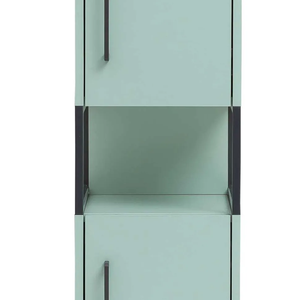 Badschränke in Mint Grün & Anthrazit - Esdrus (dreiteilig)