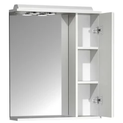 Badspiegel mit Seitenschrank in Weiß - Akira