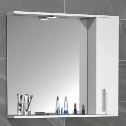 Badspiegel mit Seitenschrank und Ablage - Nancyssa