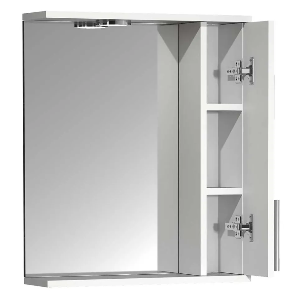 Badspiegel mit Seitenschrank und Ablage - Nancyssa