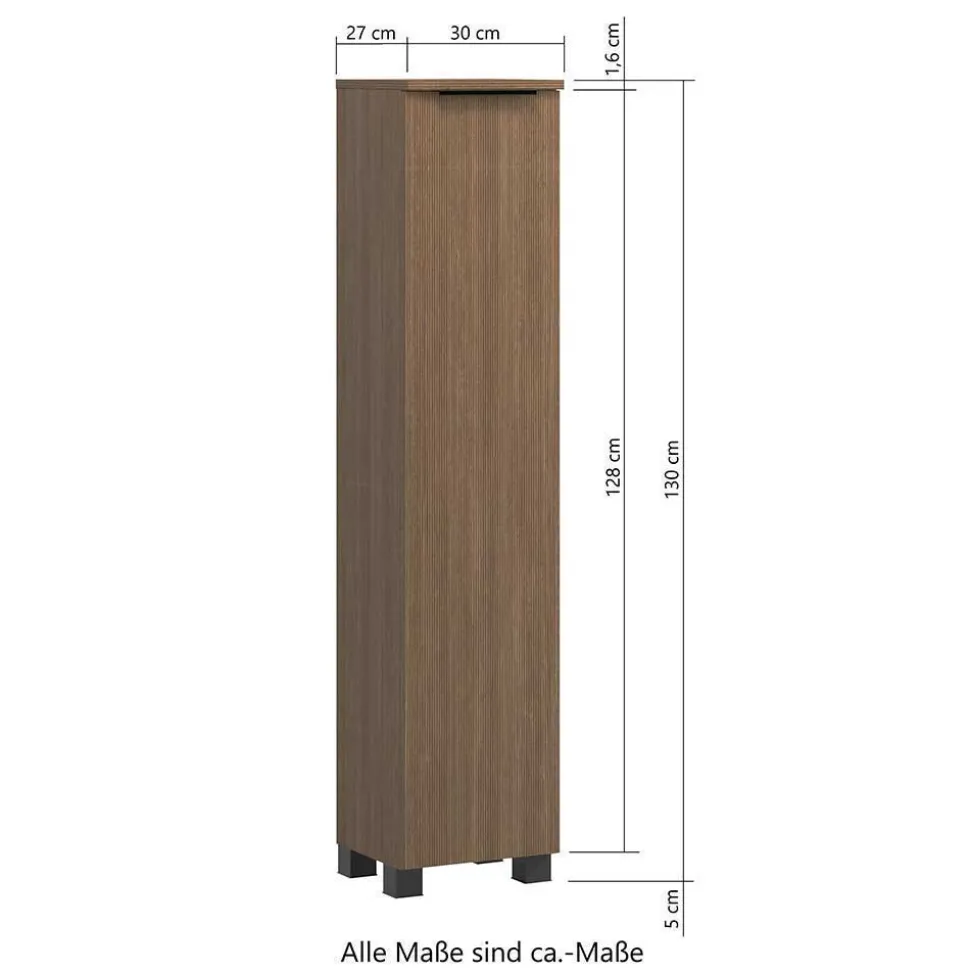 Badspiegel und Badschränke Set - Ucaida (vierteilig)